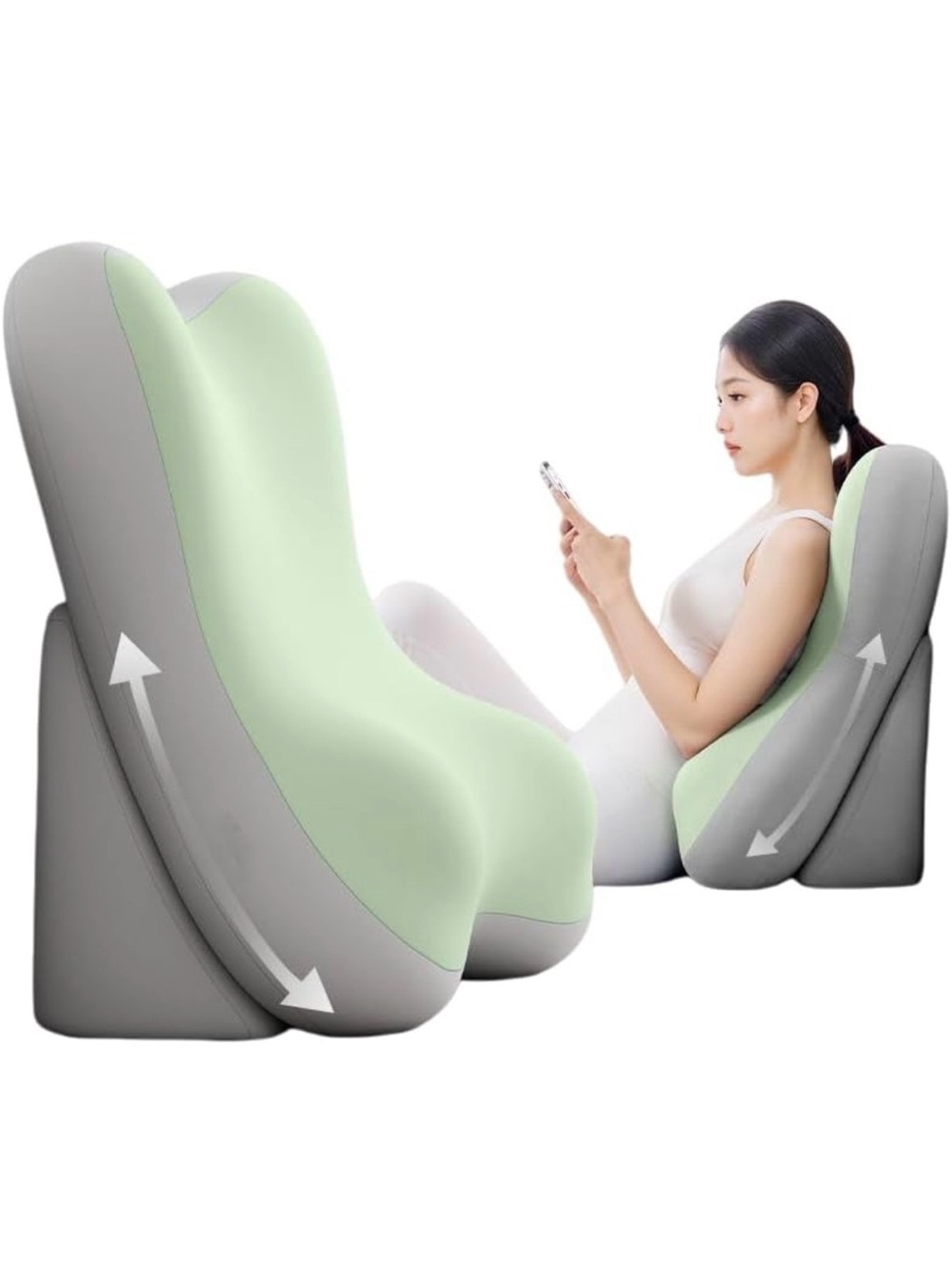 NWOT 2pc Luxury Reading Pillow for Bed - Backrest Cushion for Sitting Up in Bed